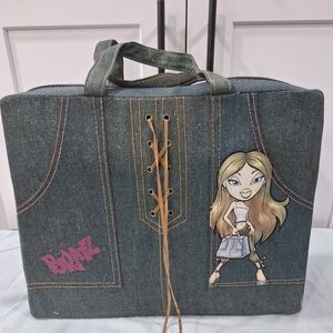 Vintage Bratz Dolls In Blue Jean Carrying Case- 2004 MGM